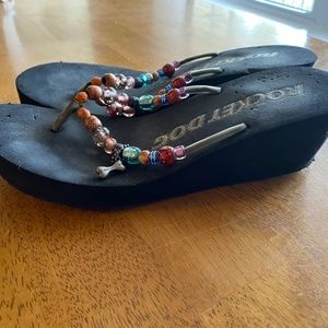 Rocket Dog beaded sandal wedge